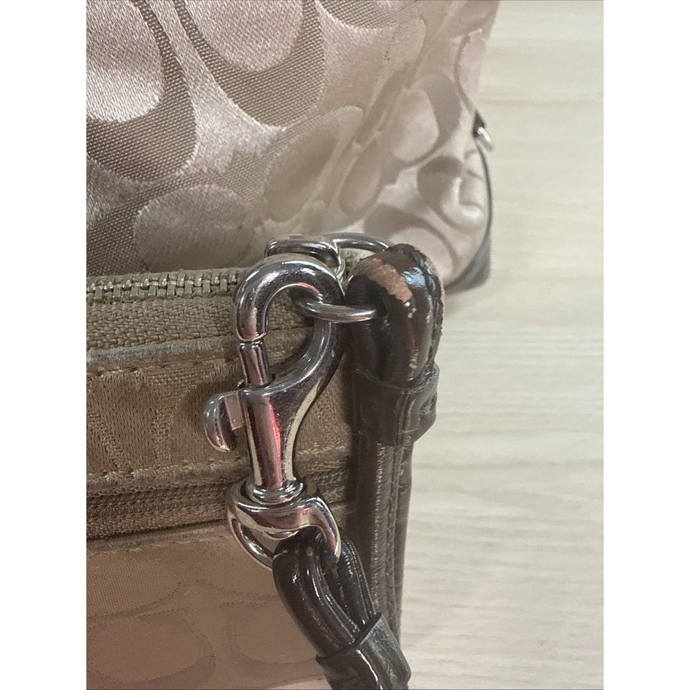 Coach Signature Sateen Ashley Satchel Bag with‎ Matching Wallet F15440 Tan Brown - Picture 12 of 15
